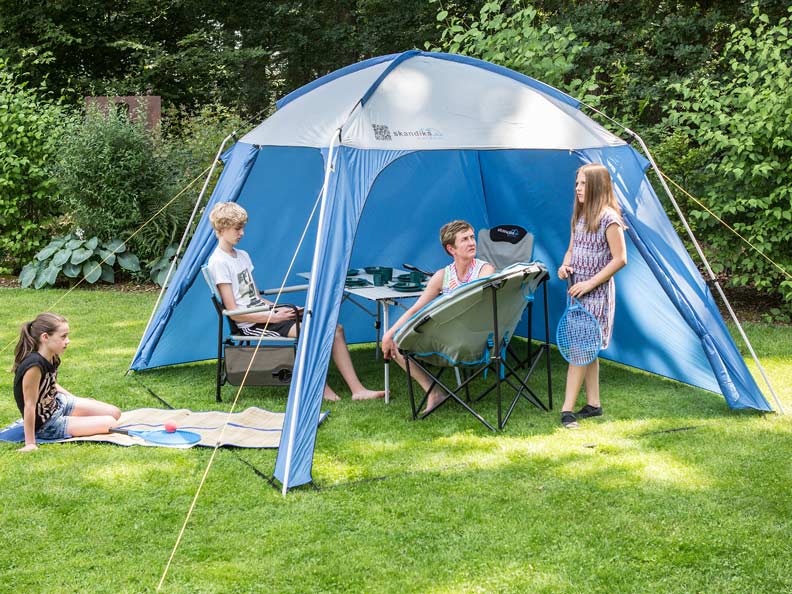 skandika Pavillon Outdoor/Camping 300x300 cm Stehhöhe 210 cm grün NEU 