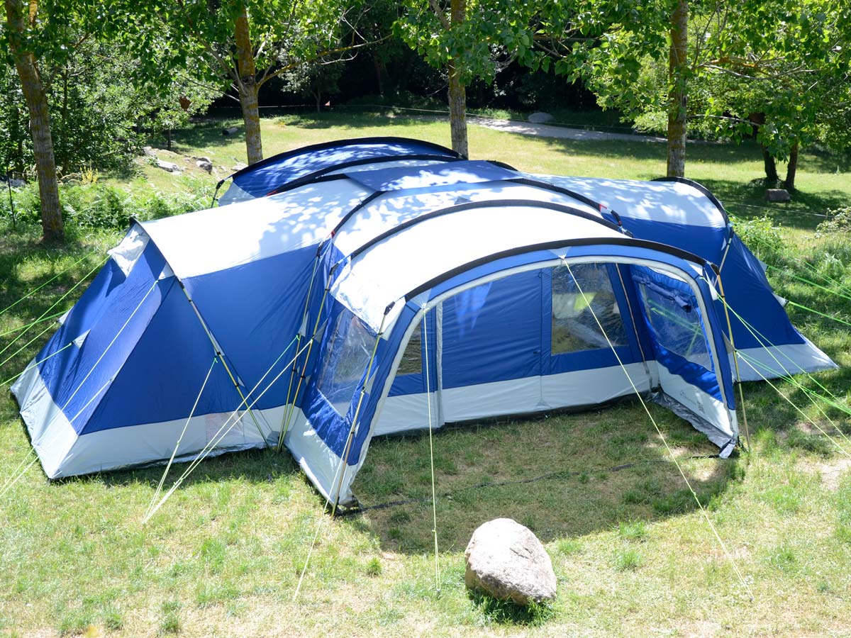 skandika Skandika Nimbus Protect 12 pers Tente Camping Familiale 760x630 cm Gris NEUVE 