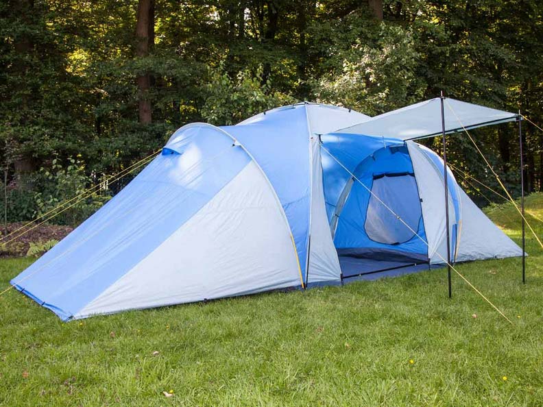 skandika Daytona XXL 6 Person/Man Family Dome Tent 3 Bedrooms Mosquito Mesh New 