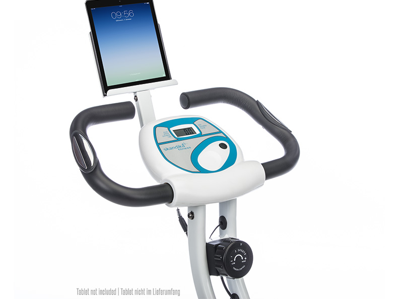 Bluetooth Supporto per Tablet Pieghevole skandika Foldaway X-1000 Plus Nero Cyclette/Fitnessbike 