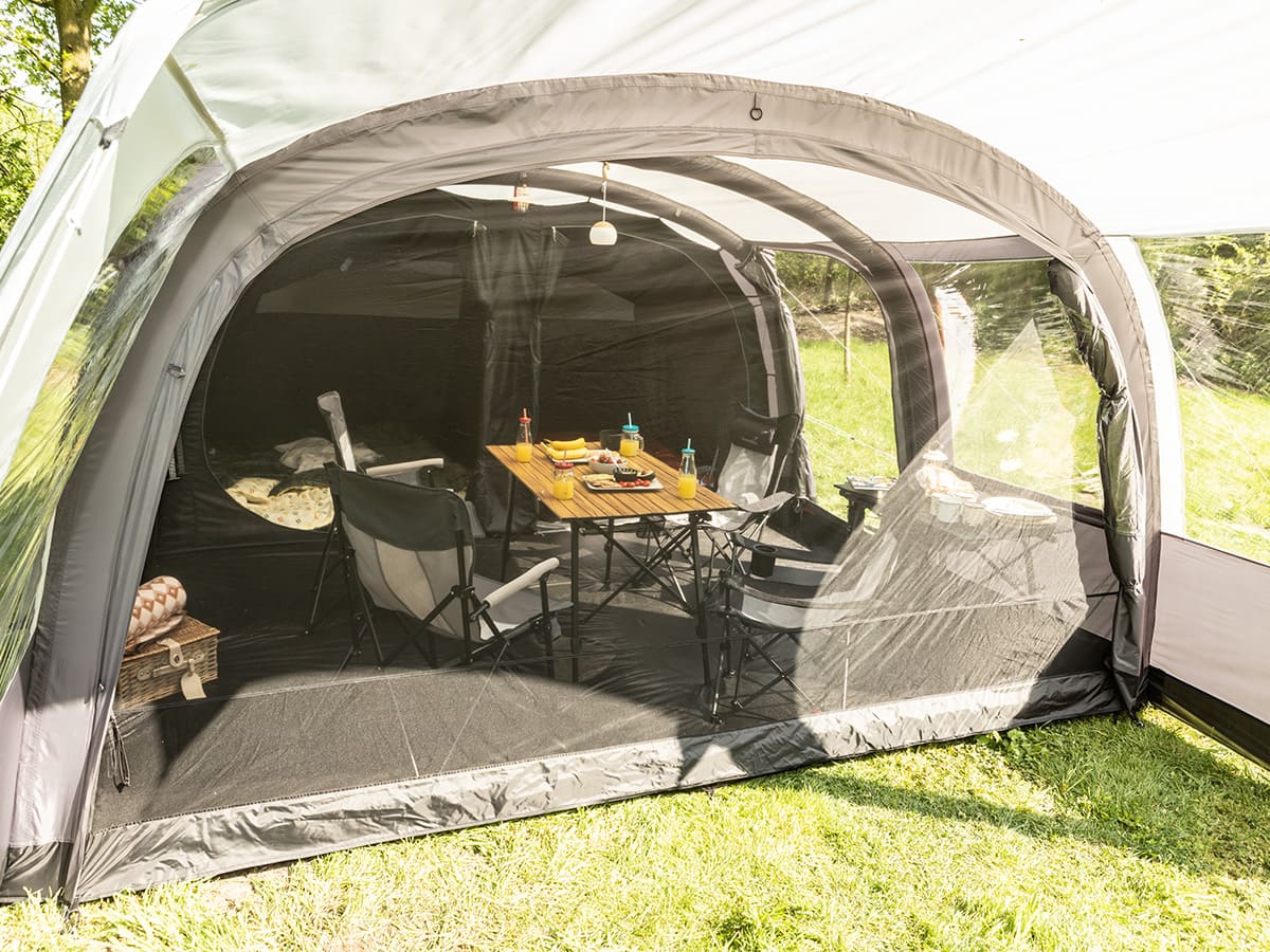 ASSYA Tente de Camping Gonflable en Plein air avec auvent, Pompe à air,  tentes de Glamping pour 4-6 Personnes Installation Facile Maison étanche  pour la pêche, Le Camping et la randonnée 