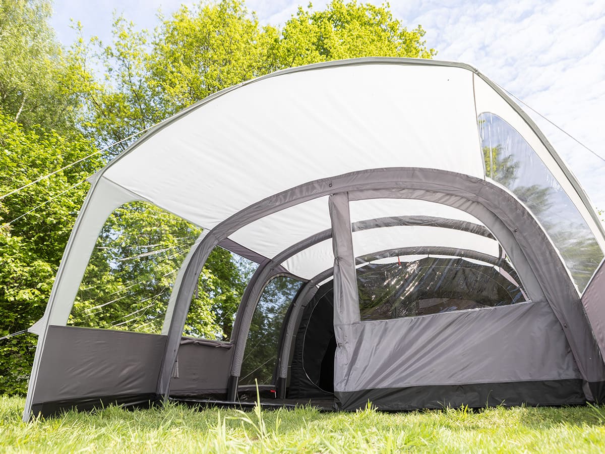 ASSYA Tente de Camping Gonflable en Plein air avec auvent, Pompe à air,  tentes de Glamping pour 4-6 Personnes Installation Facile Maison étanche  pour la pêche, Le Camping et la randonnée 