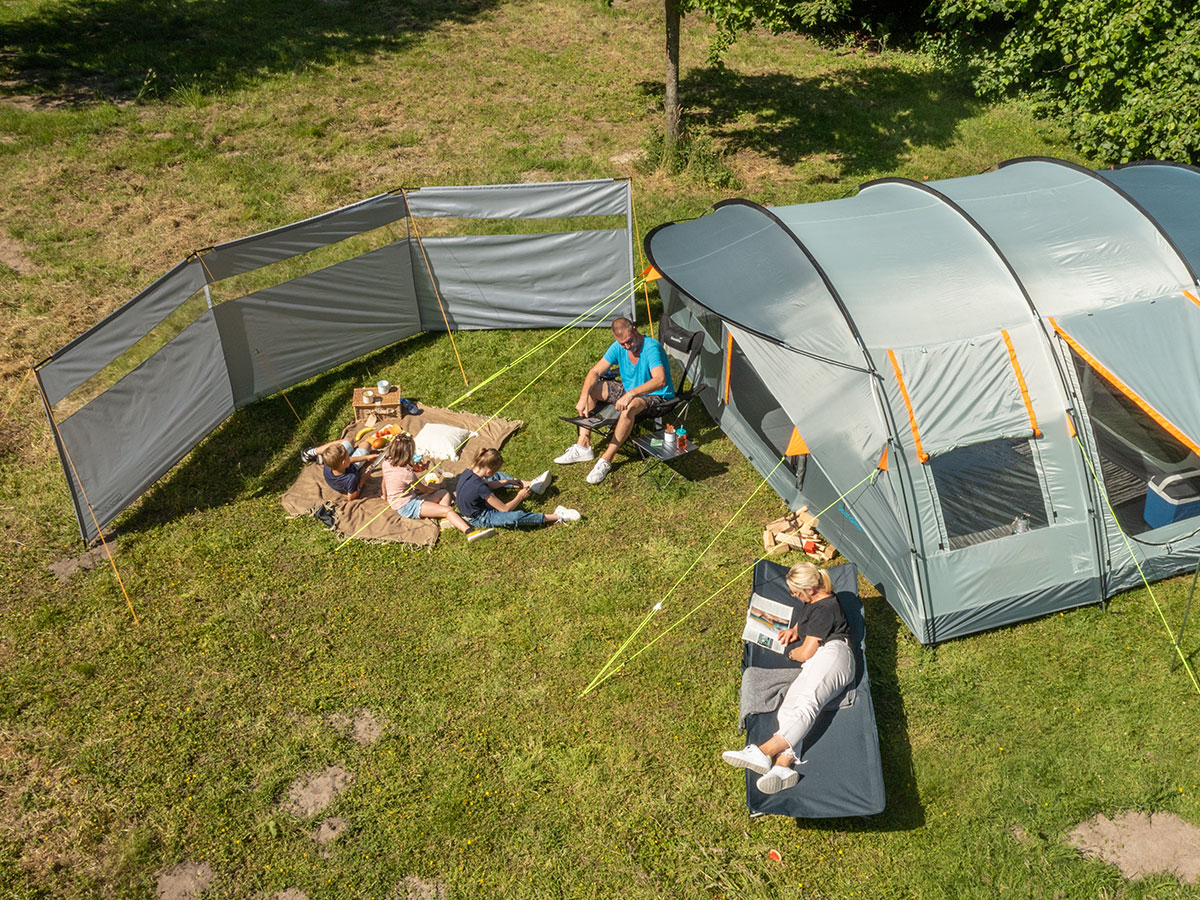 Windschutz 500 x 140 Seitenmarkise - Sonnenschutz Sichtschutz - Camping  Garten Strand - antrazit-grau 5 x 1,4 Outdoor Wohnwagen Zubehör Schutzwand  mit